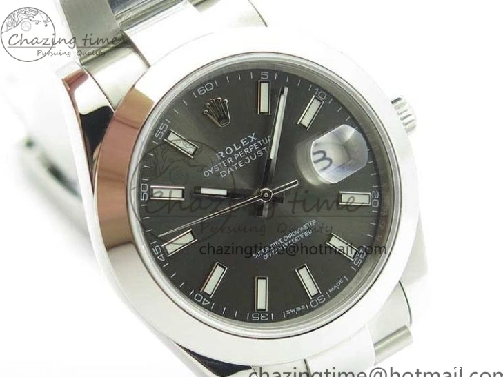 0511 DateJust 41mm 126300 SS Noob 1:1 Best Edition Gray Dial Stick Markers On SS Bracelet A Sustainable 3598